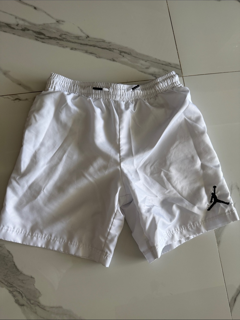 Jordan White Shorts with Black Jumpman